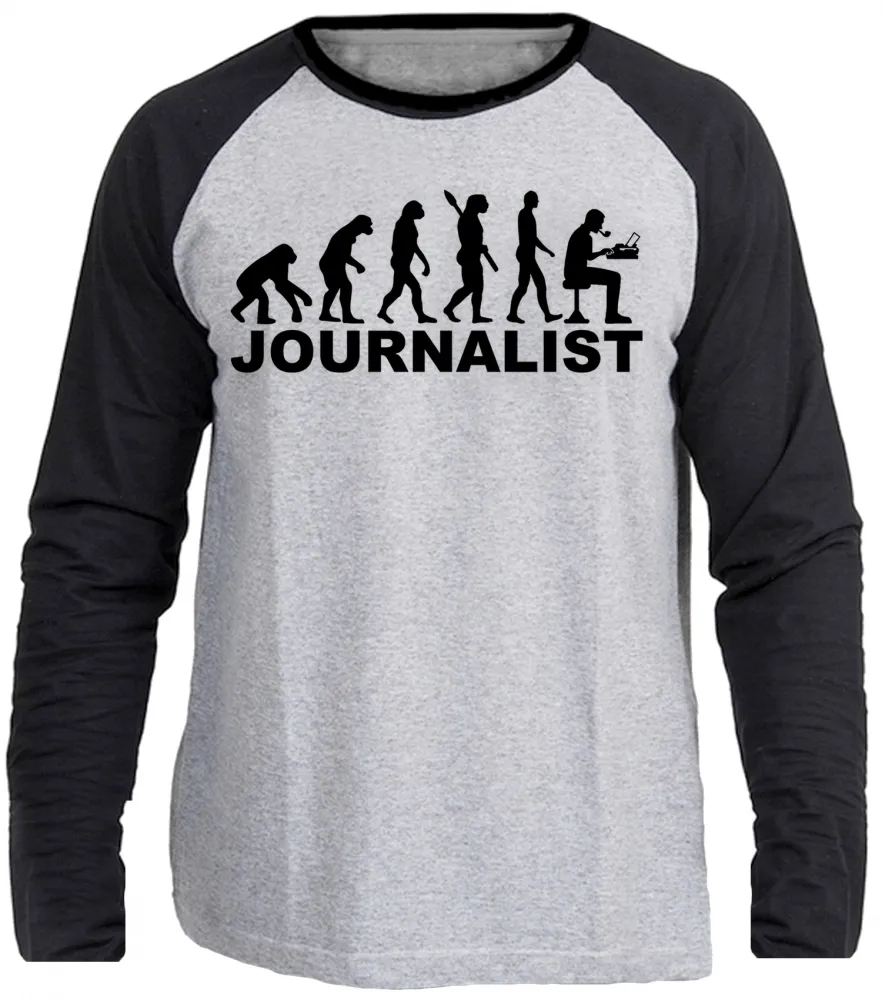 Camiseta manga longa Infantil ou Adulto Jornalismo jornalista Imagem