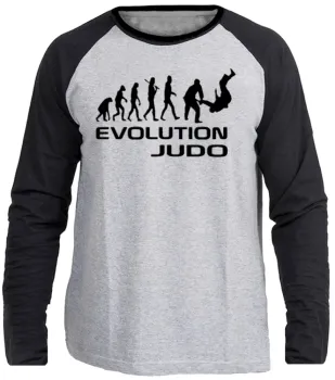 Camiseta manga longa Infantil ou Adulto Judo luta marcial esporte