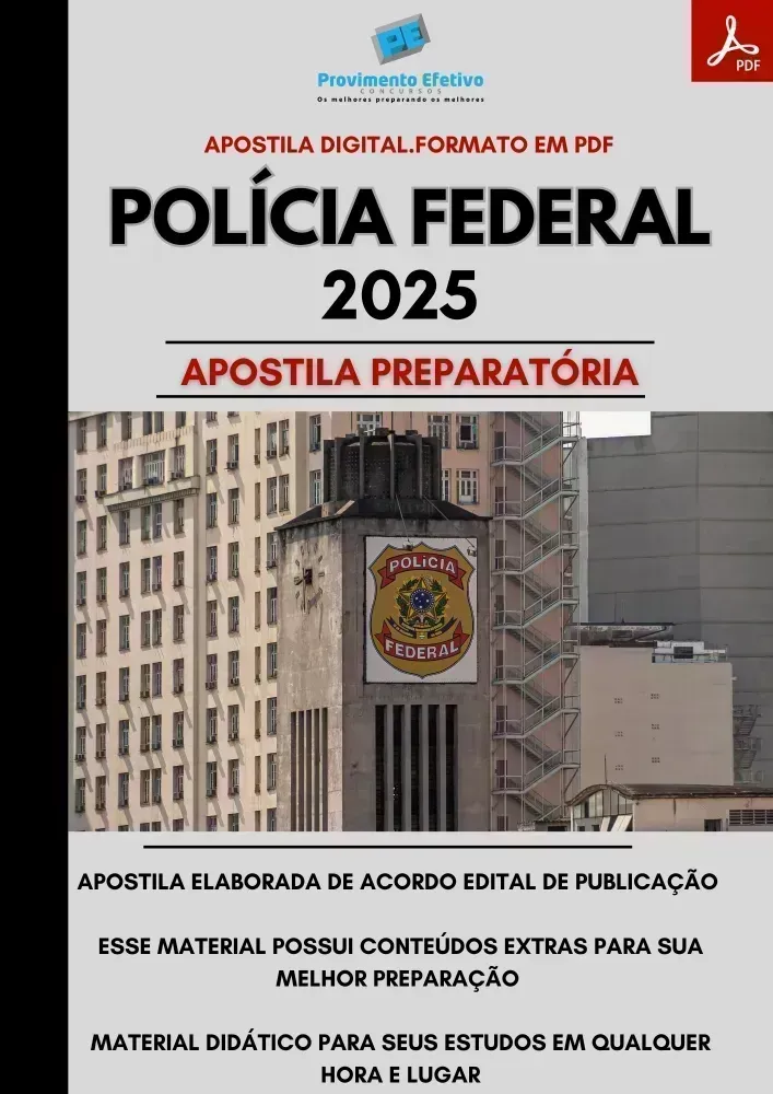 Apostila Polícia Federal 2025 Engenharia Florestal - Perito Criminal Área 9