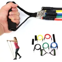 Kit 11 Elastico Extensor Treino Funcional Academia Em Casa Ginastica - Foto 3