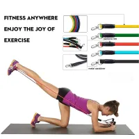 Kit 11 Elastico Extensor Treino Funcional Academia Em Casa Ginastica - Foto 4