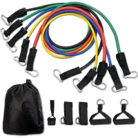 Kit 11 Elastico Extensor Treino Funcional Academia Em Casa Ginastica - Foto 5