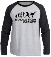 Camiseta manga longa Infantil ou Adulto Karate arte marcial luta - Foto 3