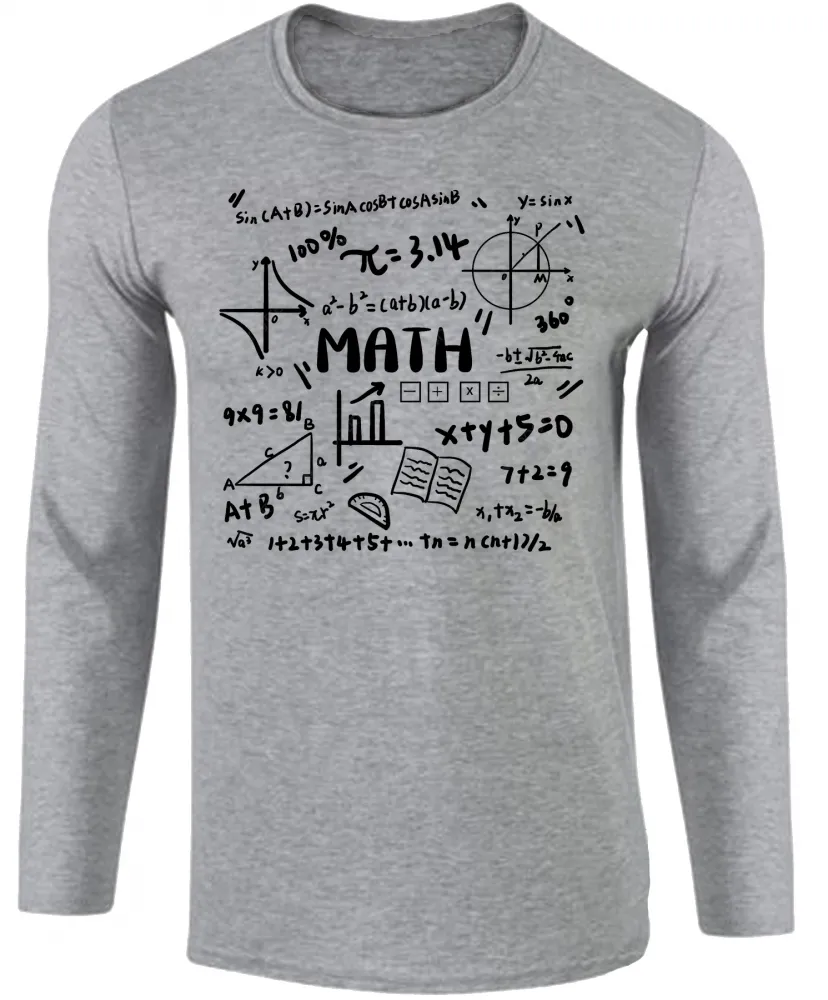 Camiseta manga longa Infantil ou Adulto Matematica professor professora