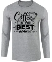 Camiseta manga longa Infantil ou Adulto Medicina Café melhor remédio - Foto 2