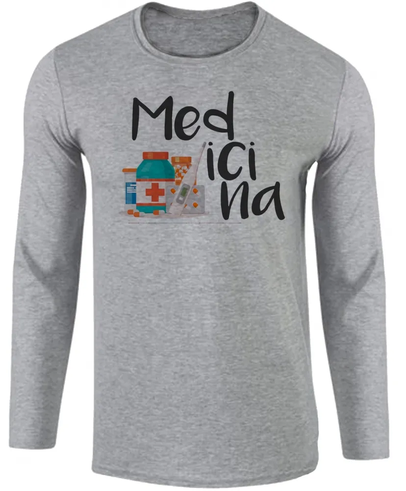 Camiseta manga longa Infantil ou Adulto Medicina Medico DR Imagem