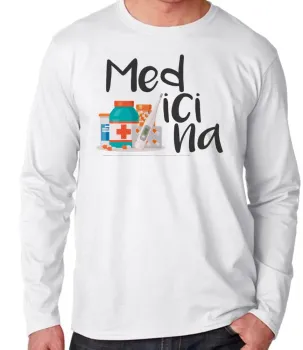 Camiseta manga longa Infantil ou Adulto Medicina Medico DR - Foto 2