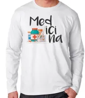 Camiseta manga longa Infantil ou Adulto Medicina Medico DR - Foto 2