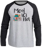 Camiseta manga longa Infantil ou Adulto Medicina Medico DR - Foto 3