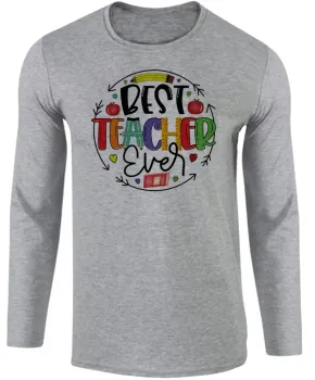 Camiseta manga longa Infantil ou Adulto Melhor professor professora Teacher - Foto 2