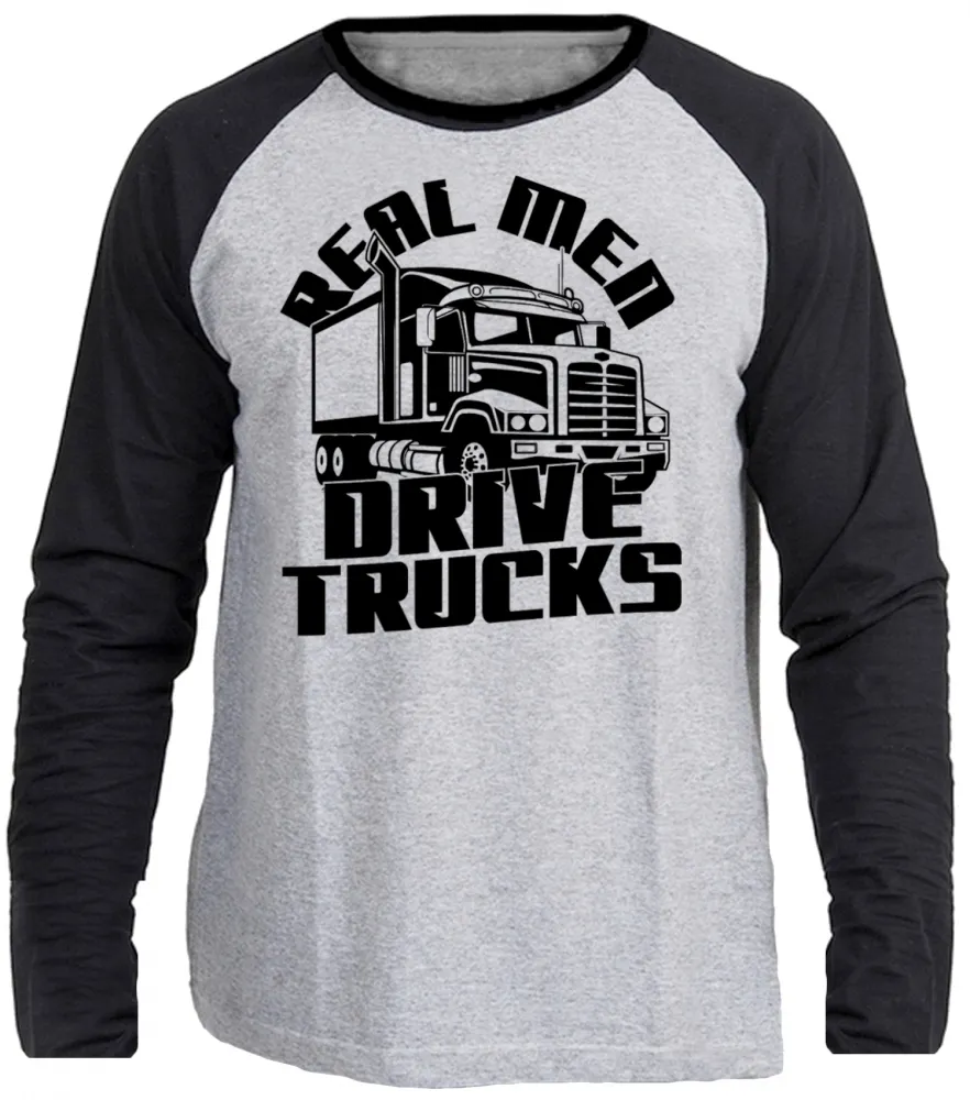 Camiseta manga longa Infantil ou Adulto Motorista caminhão truck caminhoneiro Imagem