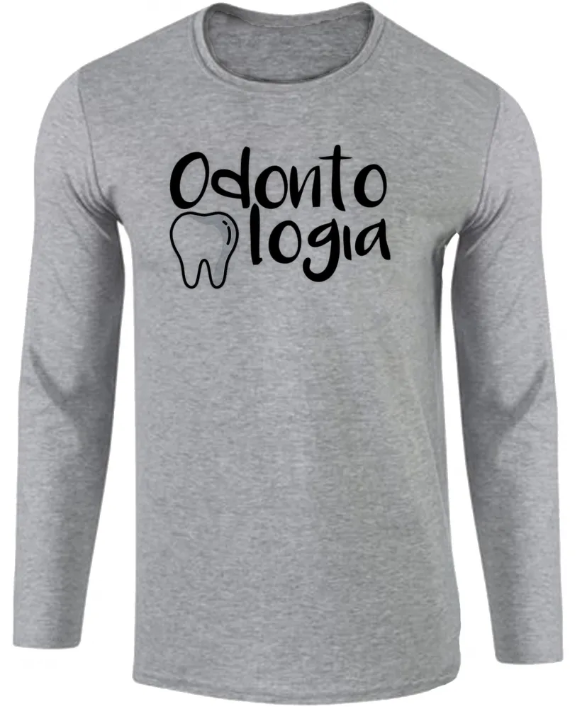 Camiseta manga longa Infantil ou Adulto Odontologia dentista Imagem