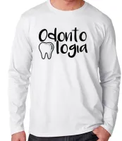 Camiseta manga longa Infantil ou Adulto Odontologia dentista - Foto 2