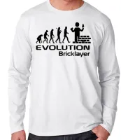 Camiseta manga longa Infantil ou Adulto Pedreiro construtor evolução - Foto 2