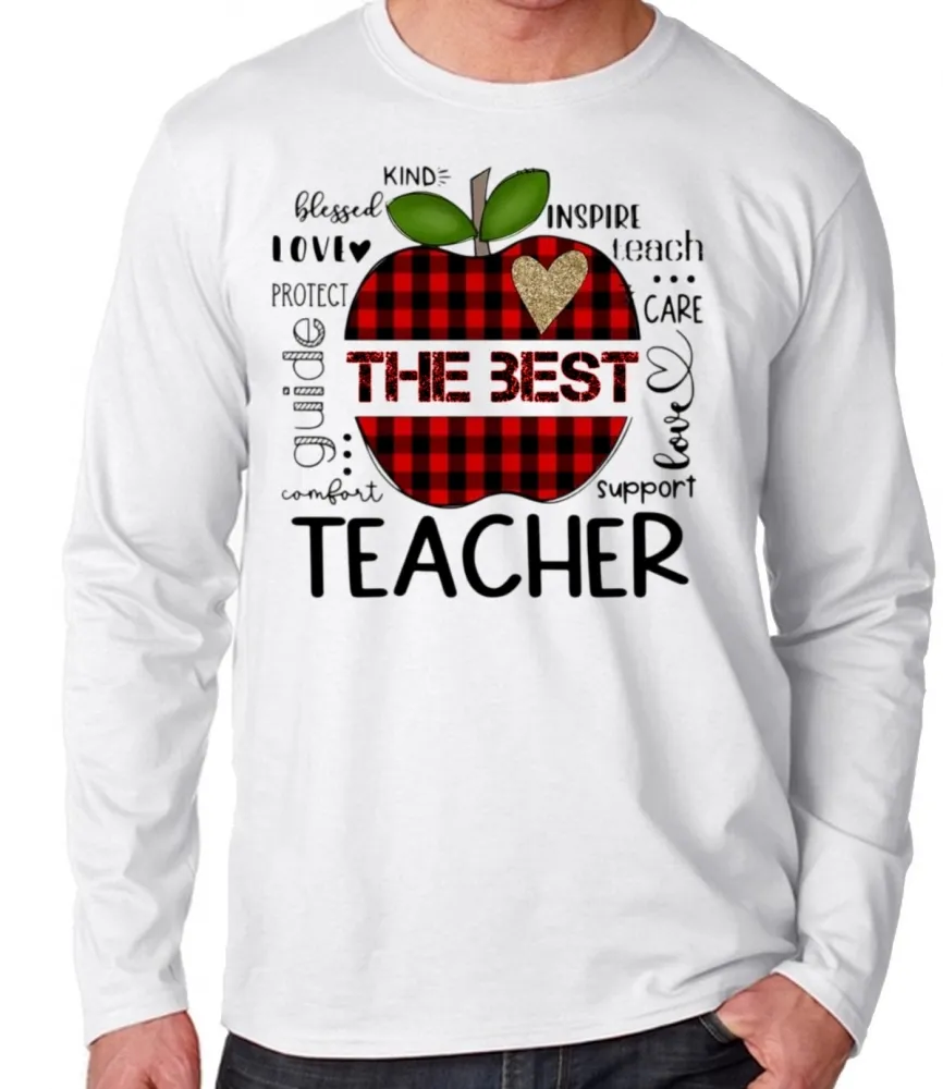Camiseta manga longa Infantil ou Adulto Professor Teacher