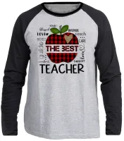 Camiseta manga longa Infantil ou Adulto Professor Teacher - Foto 3