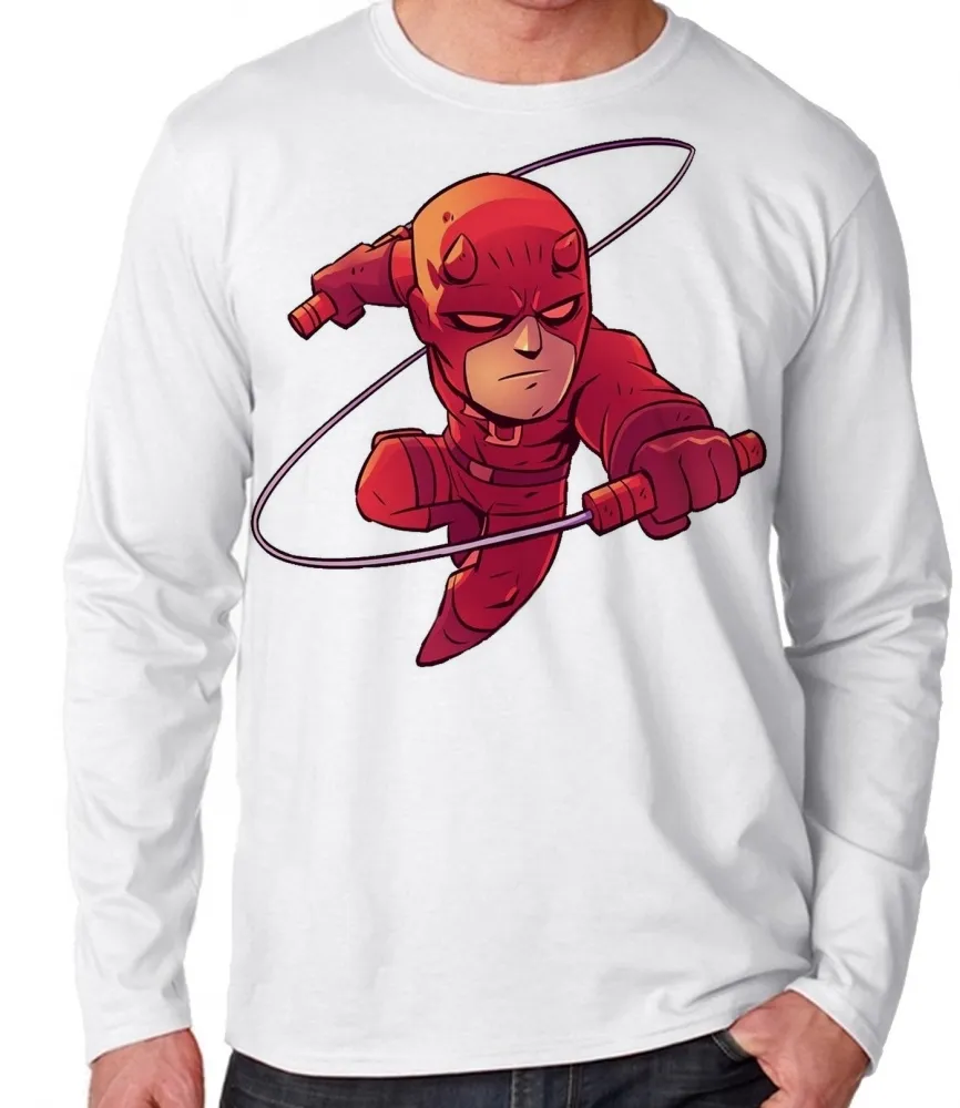 Camiseta manga longa Infantil ou Adulto Demolidor amigo justiceiro