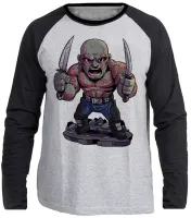 Camiseta manga longa Infantil ou Adulto Drax guardiões da galaxia - Foto 3