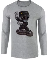 Camiseta manga longa Infantil ou Adulto Power ranger  black preto - Foto 2
