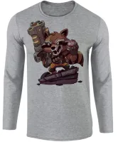 Camiseta manga longa Infantil ou Adulto Rocket guardioes galaxia - Foto 2