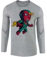 Camiseta manga longa Infantil ou Adulto Visão Vingadores heroi cartoon - Foto 2