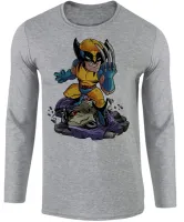 Camiseta manga longa Infantil ou Adulto Wolverine garra vingadores - Foto 2