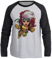 Camiseta manga longa Infantil ou Adulto X men Vampira xavier - Foto 3