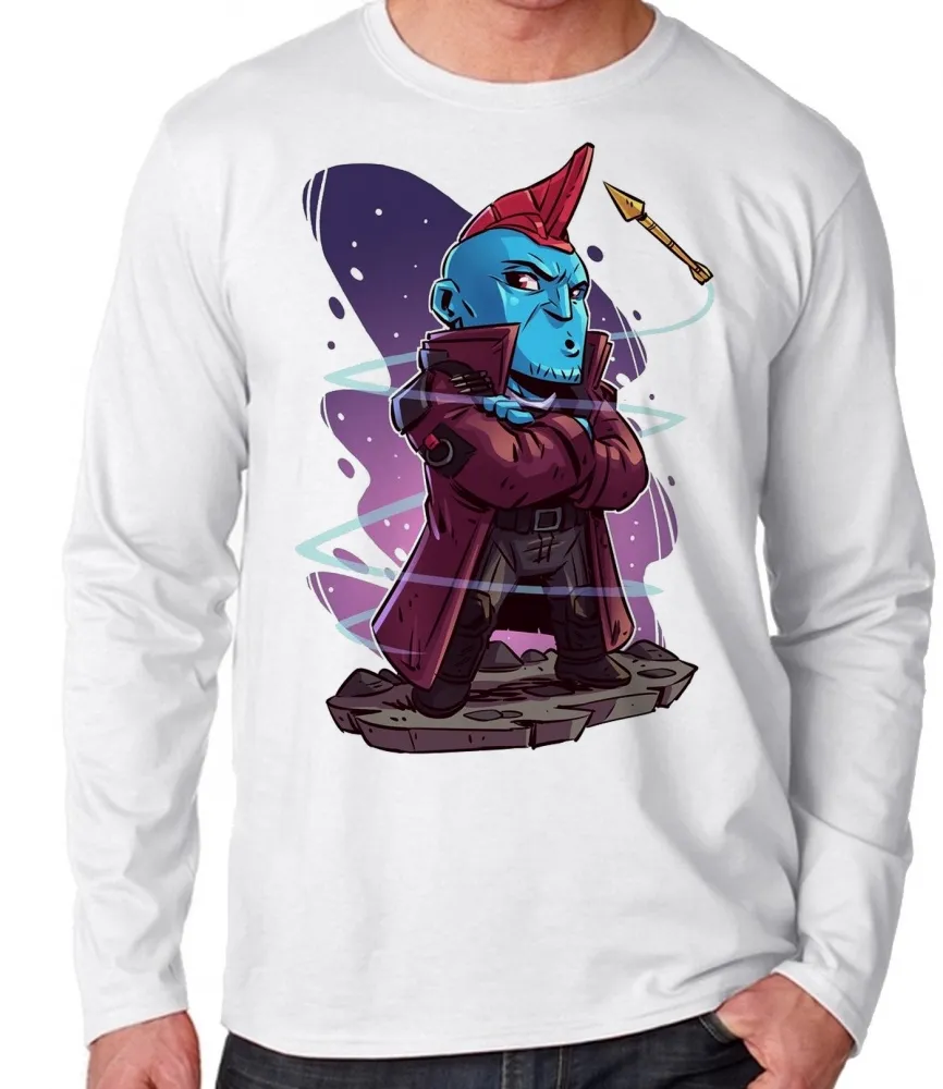Camiseta manga longa Infantil ou Adulto Yondu flecha guardiões da galaxia Imagem