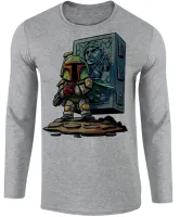 Camiseta manga longa Infantil ou Adulto boba fett han solo star wars - Foto 2