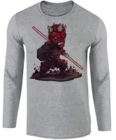Camiseta manga longa Infantil ou Adulto Darth Maul vilão vader star wars - Foto 2