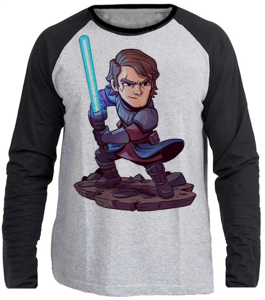 Camiseta manga longa Infantil ou Adulto Darth Vader anakin skywalker