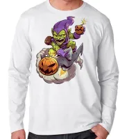 Camiseta manga longa Infantil ou Adulto Duende verde homem aranha vilão - Foto 2