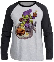 Camiseta manga longa Infantil ou Adulto Duende verde homem aranha vilão - Foto 3