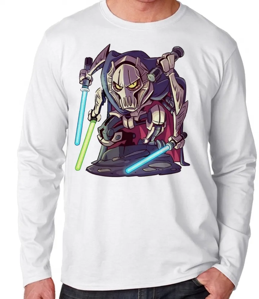 Camiseta manga longa Infantil ou Adulto General Grievous star wars