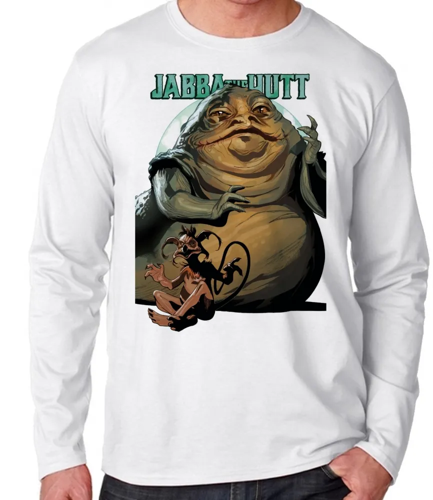Camiseta manga longa Infantil ou Adulto Jabba the hutt star wars