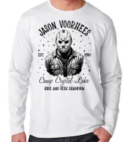 Camiseta manga longa Infantil ou Adulto Jason sexta feira 13 terror - Foto 3