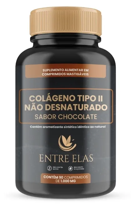 Colágeno Tipo II Não Desnaturado - Cart Ultra- Mastigável sabor Chocolate com 90 Comp. Imagem