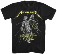 CAMISETA PLUS SIZE METALLICA AND JUSTICE FOR ALL AMARELA