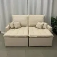  Retratil e Cama Chicago Lacôme 2,20 em linho Bege ou cinza