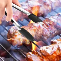 Pegador Em Silicone e Inox para Cozinha - Saladas, Carnes e Alimentos - Grande - Foto 9