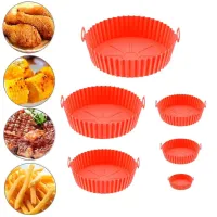 Kit 6 Formas Airfryer Tamanhos Variados Silicone Antiaderente Microondas Lavável Com Alça envio aleatorio - Foto 7