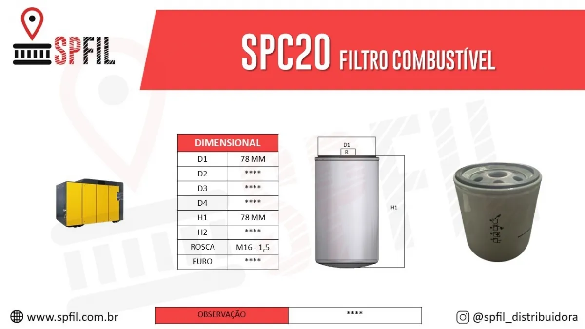 Filtro De Combustível SPC20