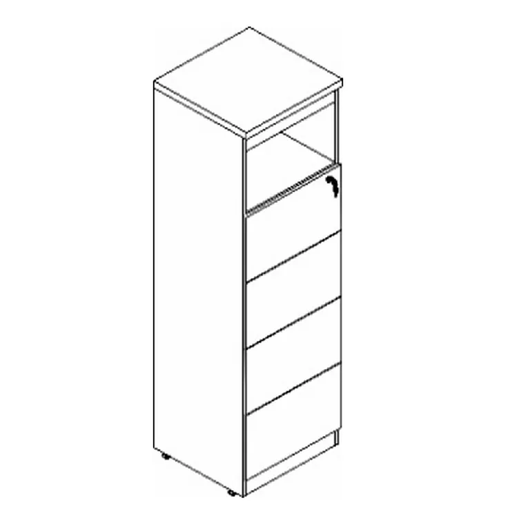 Arquivo Para Pasta Suspensa 4 Gavetas Versa