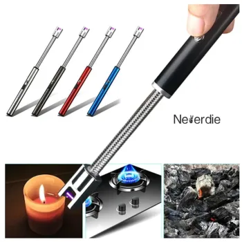 Acendedor De Fogão Isqueiro Eletrico Fogão Churrasqueira Vela Original Recarregavel USB