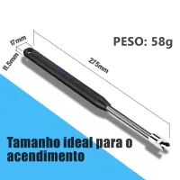 Acendedor De Fogão Isqueiro Eletrico Fogão Churrasqueira Vela Original Recarregavel USB - Foto 6