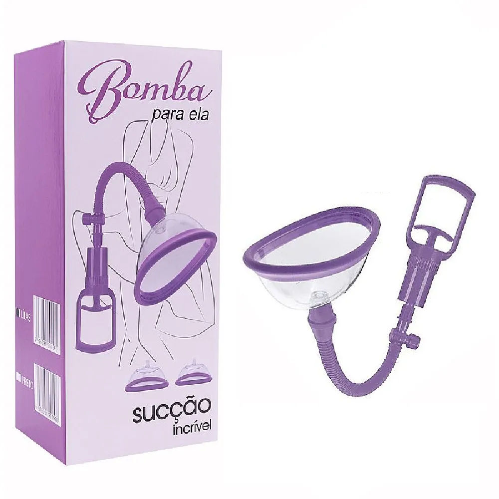 BOMBA VAGINAL COR LILÁS DE SUCÇÃO MANUAL - SI.                                                                                                                        LIBYSEXSHOP