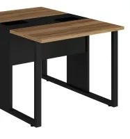 Estação de Trabalho Mesa Plataforma 1500 Para 2 Lugares Pé Quadro e Caixa de Tomadas  Versa - Foto 2