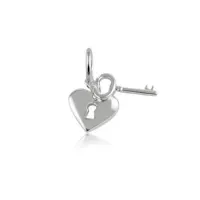 Berloque de prata 950 - Chave Coração - 250374