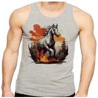 Camiseta Regata adulto ou infantil Cavalo de fogo crioulo raça - Foto 2