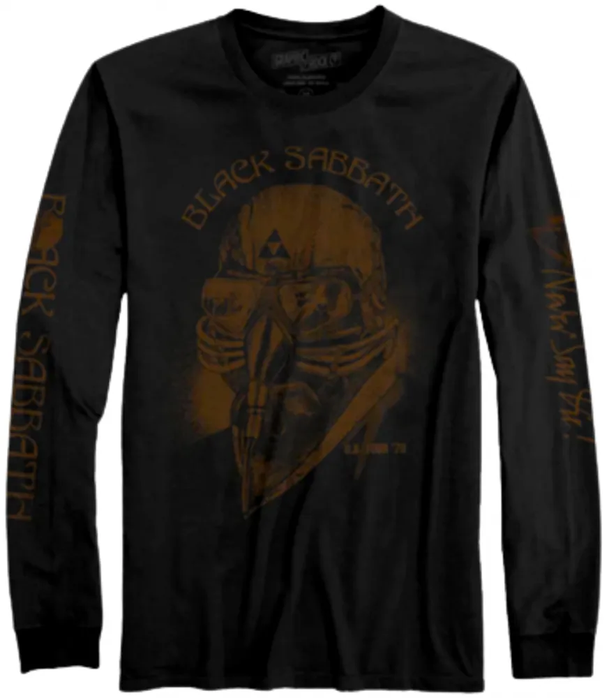 CAMISETA MANGA LONGA BLACK SABBATH U.S. TOUR 78